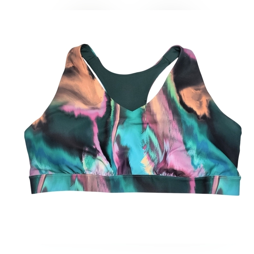 Tek Gear Women's Plus Vibrant Marble Tie-Dye Sports Bra 2X